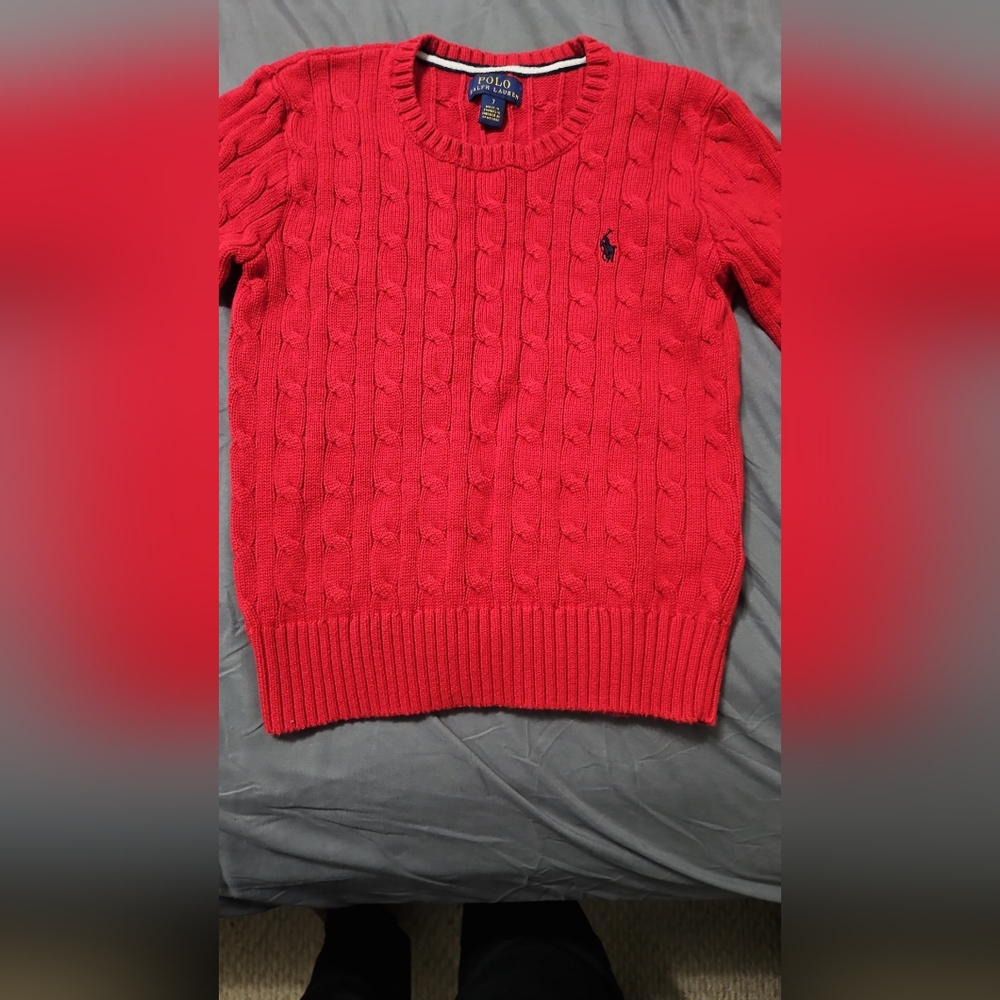 Size 7 boys polo ralph lauren sweater